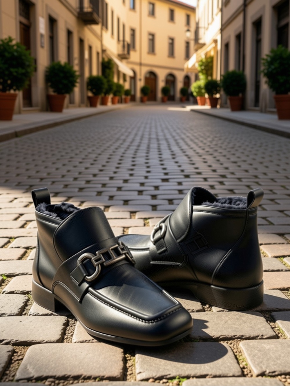 NEW Homers Artisan Black Ankle Loafers w Genuine Shearing Lining, EU 38/US 7.5